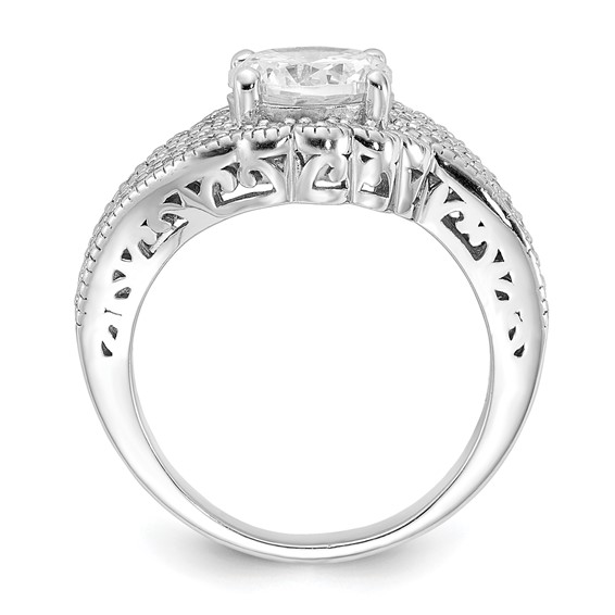Cheryl M Sterling Silver 100-Facet CZ Ring