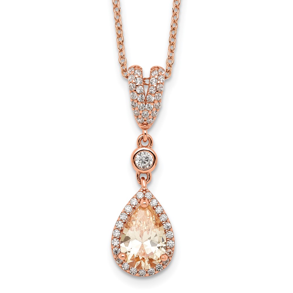 Rose plated & CZ necklace Rose plated & CZ necklace