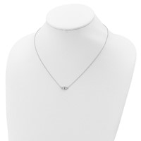 Cheryl M Sterling Silver Rhodium-plated Brilliant-cut and Emerald-cut Bar Necklace, 18" view 4