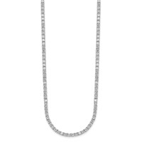 Cheryl M Sterling Silver Rhodium-plated Brilliant-cut CZ Necklace, 18" view 2