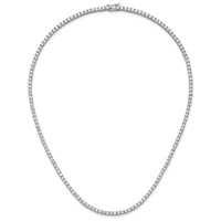 Cheryl M Sterling Silver Rhodium-plated Brilliant-cut CZ Necklace, 18" view 5