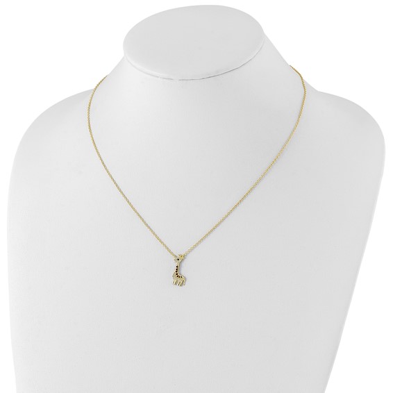 Sterling Silver CZ Giraffe Necklaces