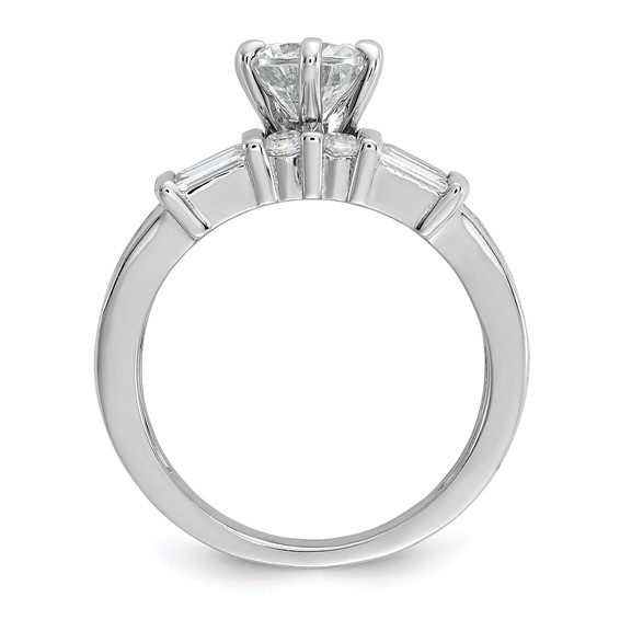 Cheryl M Sterling Silver Rhodium-plated Polished CZ Ring Set