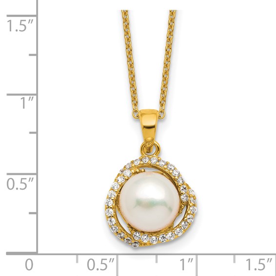 Sterling SIlver FWC Pearl Knot Necklaces