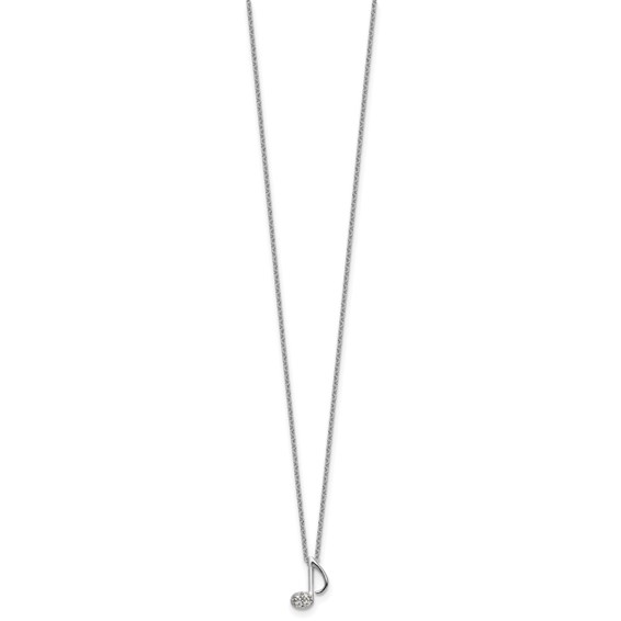 Sterling Silver Mucis Note CZ Necklaces