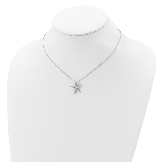 Sterling Silver CZ Starfish Necklaces
