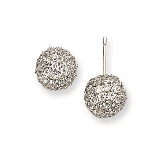 Sterling Silver CZ Post Earrings