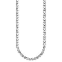 Cheryl M Sterling Silver Rhodium-plated Brilliant-cut CZ Necklace, 18" view 2
