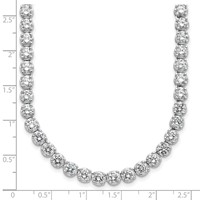 Cheryl M Sterling Silver Rhodium-plated Brilliant-cut CZ Necklace, 18" view 3
