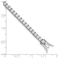 Cheryl M Sterling Silver Rhodium-plated Brilliant-cut CZ Tennis Bracelet, 7" view 5