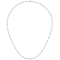 Cheryl M Sterling Silver Rhodium-plated Brilliant-cut Round CZ 42 Station Necklace, 36" view 5
