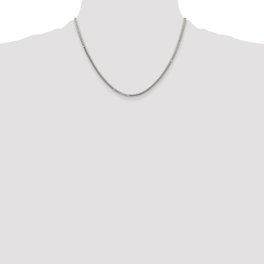 Sterling Silver Polished 2.9mm Domed Curb Chain (QDB080-18)