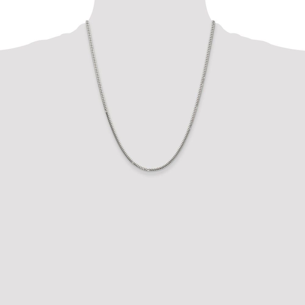 Sterling Silver Polished 2.9mm Domed Curb Chain (QDB080-22)