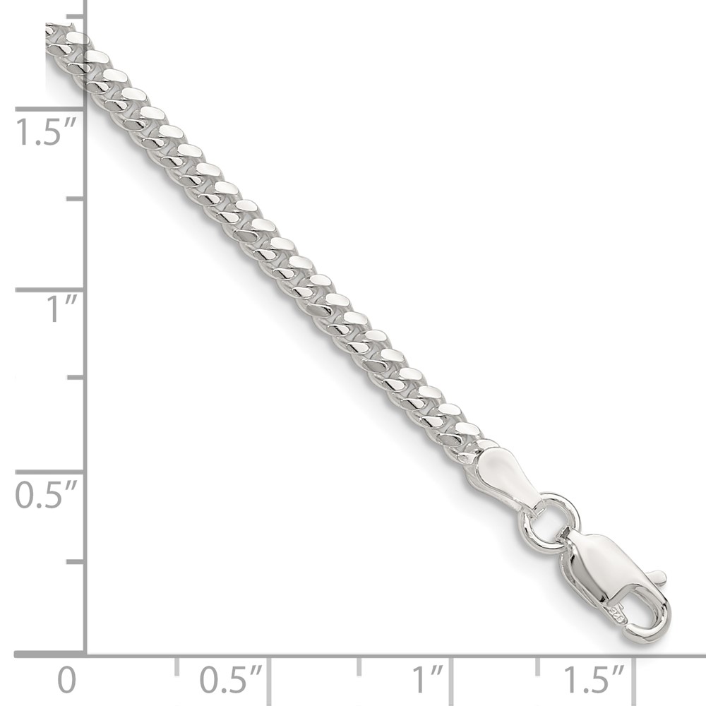 Sterling Silver Polished 2.9mm Domed Curb Chain (QDB080-9)