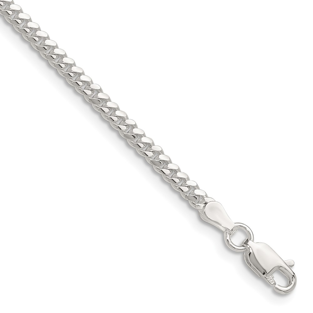 Sterling Silver Polished 2.9mm Domed Curb Chain (QDB080-9)