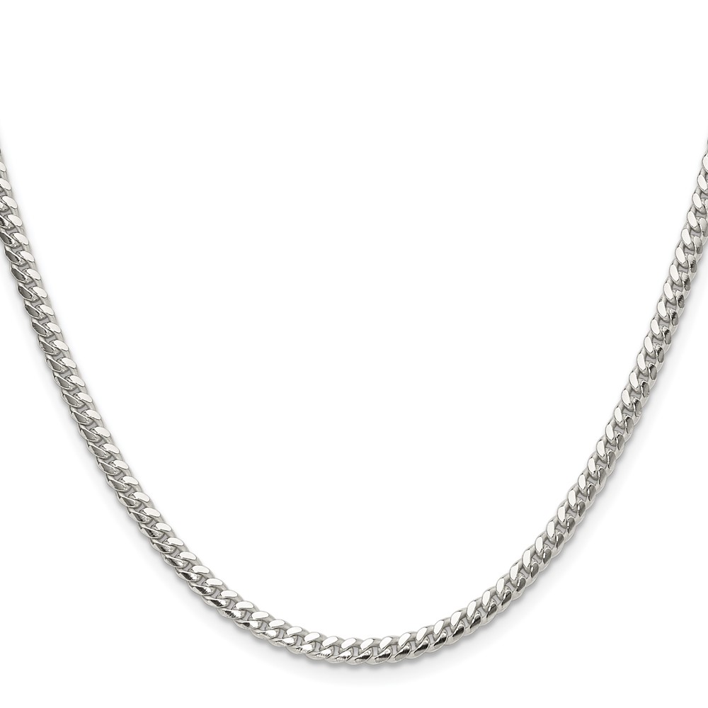 Sterling Silver Polished 3.4mm Domed Curb Chain (QDB100-20)