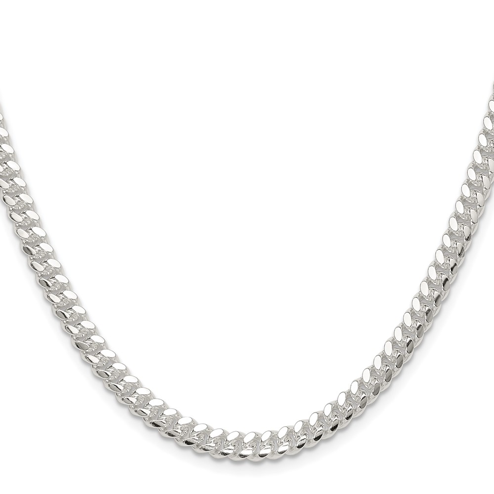 Sterling Silver Polished 5.7mm Domed Curb Chain (QDB150-22)