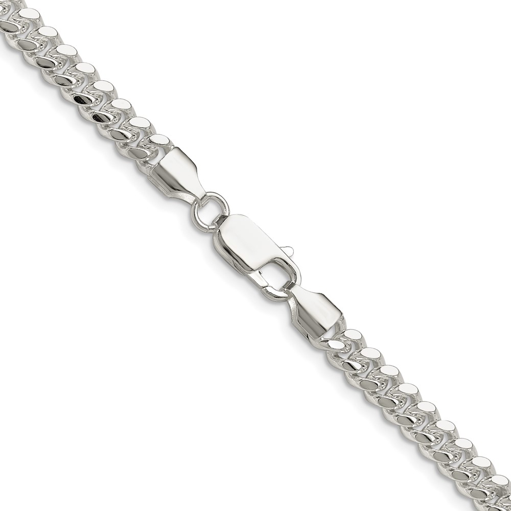 Sterling Silver Polished 5.7mm Domed Curb Chain (QDB150-22)