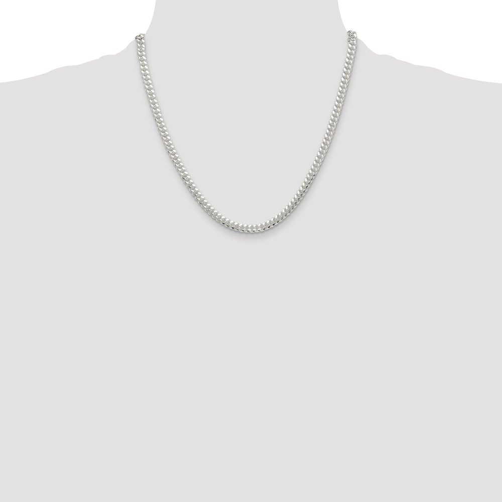 Sterling Silver Polished 5.7mm Domed Curb Chain (QDB150-20)