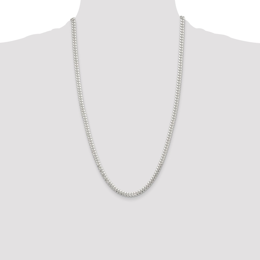 Sterling Silver Polished 5.7mm Domed Curb Chain (QDB150-26)