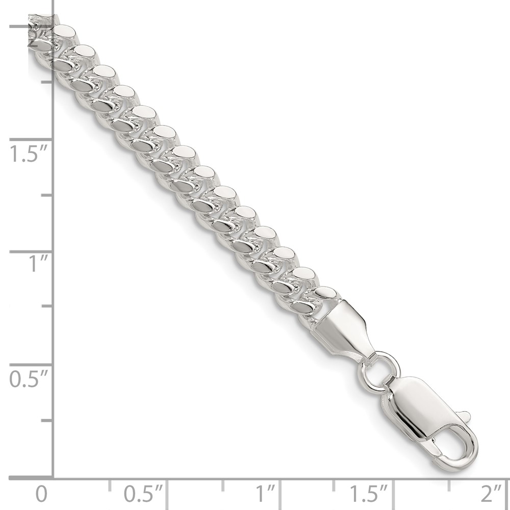 Sterling Silver Polished 5.7mm Domed Curb Chain (QDB150-9)
