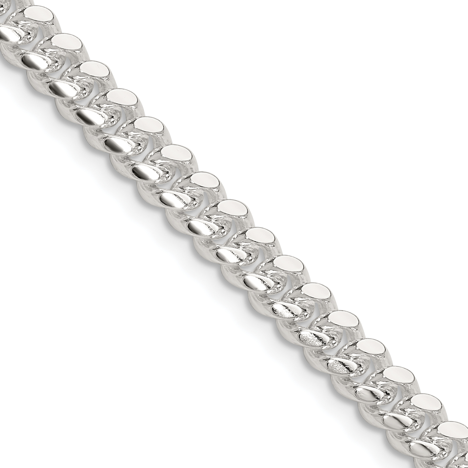 Sterling Silver Polished 5.7mm Domed Curb Chain (QDB150-22)