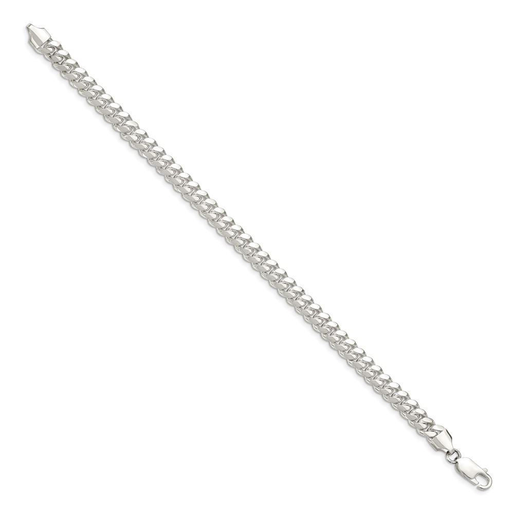 Sterling Silver 6.4mm Polished Domed Curb Chain (QDB180-7)