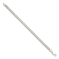 Sterling Silver 6.4mm Polished Domed Curb Chain view 2