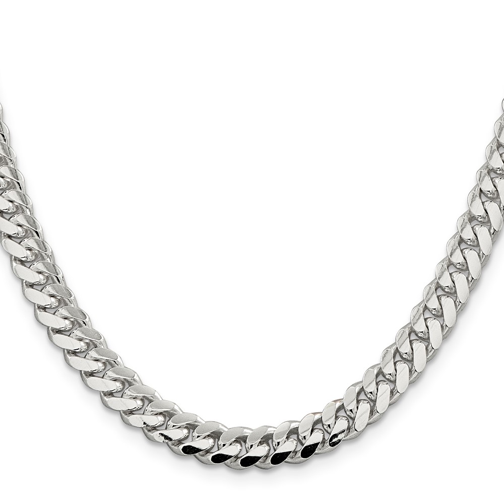 Sterling Silver 7.0mm Polished Domed Curb Chain (QDB200-24)