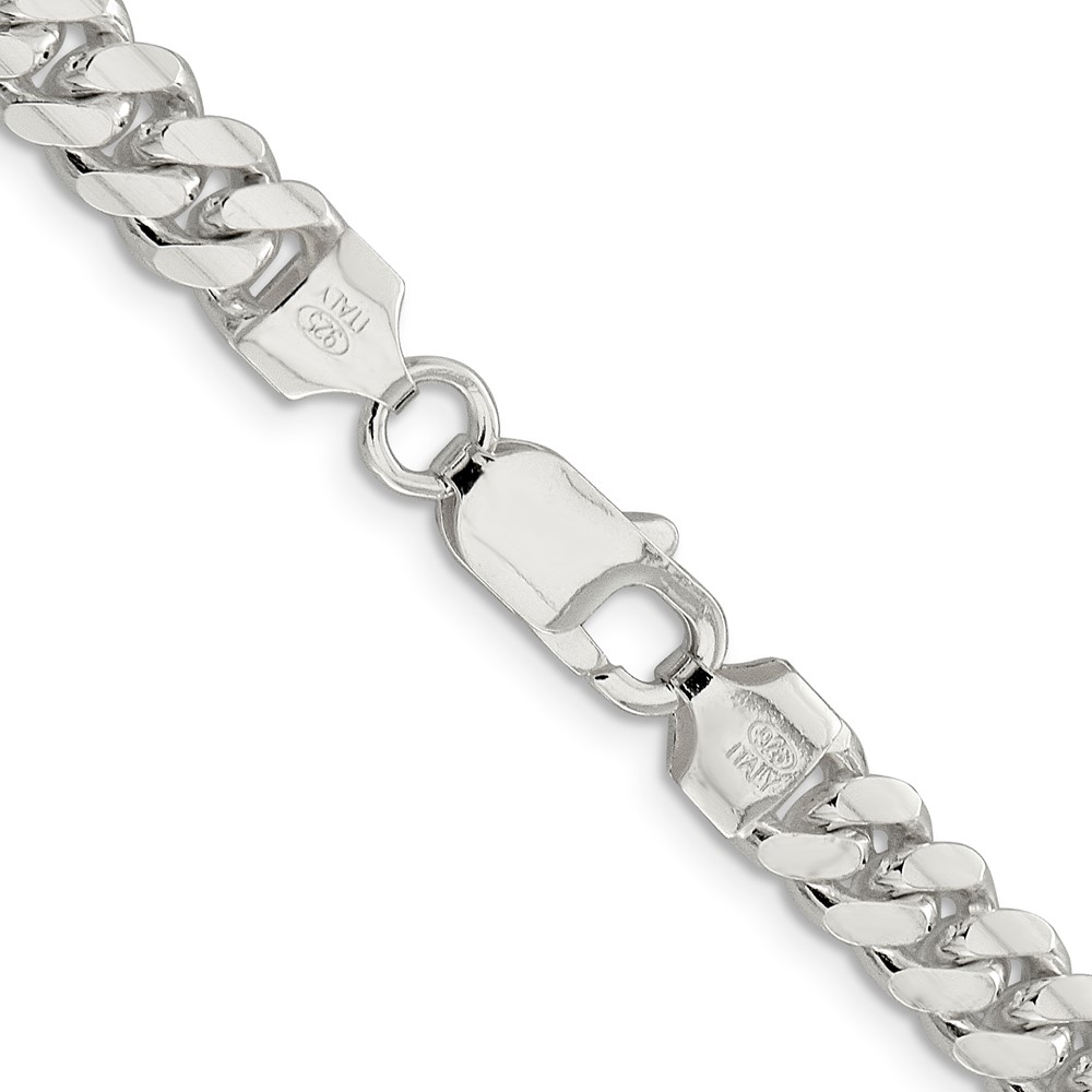 Sterling Silver 7.0mm Polished Domed Curb Chain (QDB200-24)