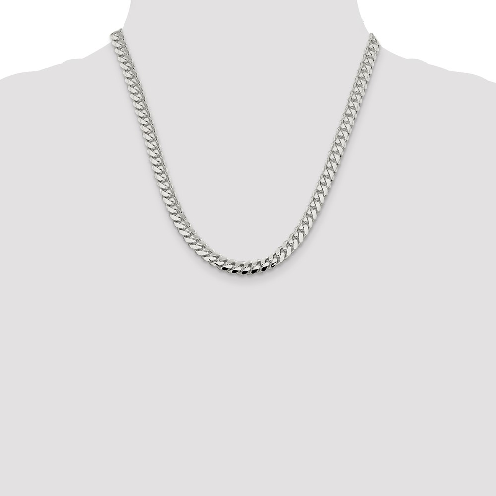 Sterling Silver 7.0mm Polished Domed Curb Chain (QDB200-20)