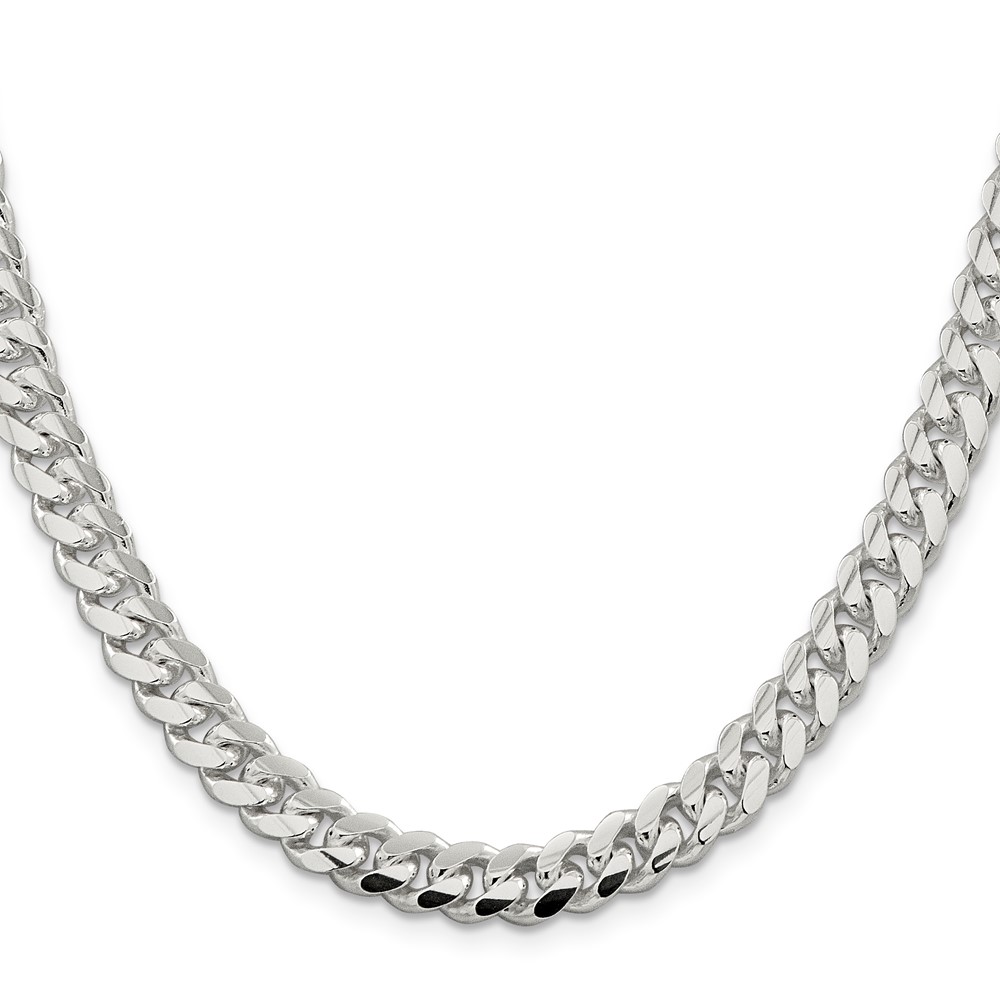 Sterling Silver 7.8mm Polished Domed Curb Chain (QDB220-28)