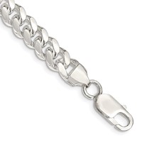 Sterling Silver 7.8mm Polished Domed Curb Chain view 1