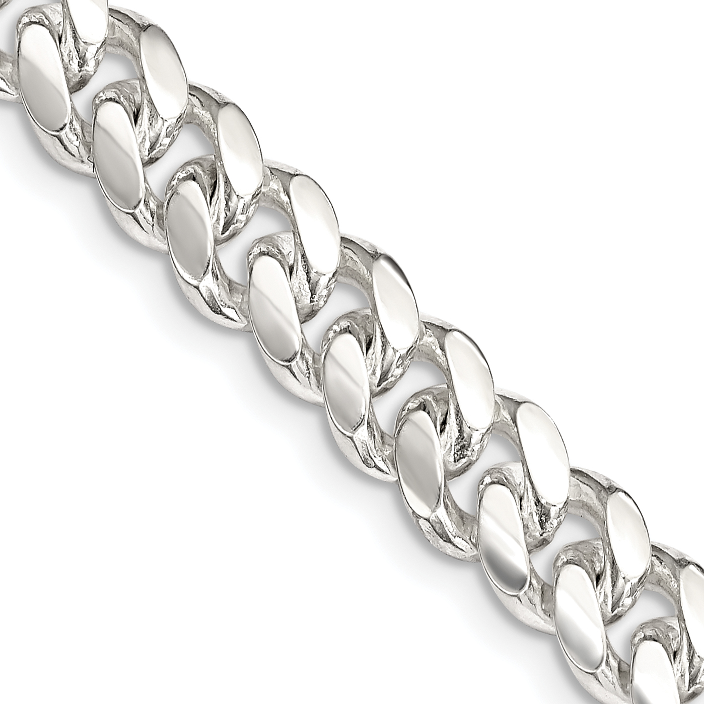 Sterling Silver 7.8mm Polished Domed Curb Chain (QDB220-20)