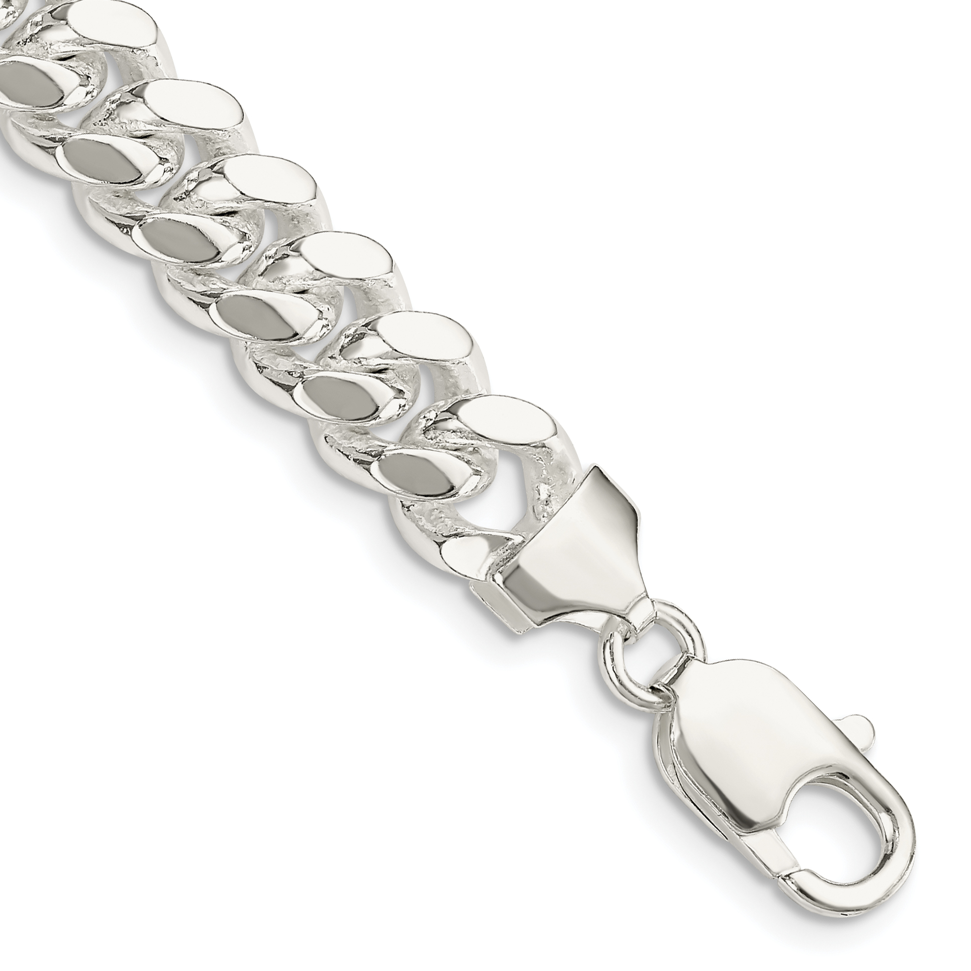 Sterling Silver 9mm Polished Domed Curb Chain (QDB250-10)
