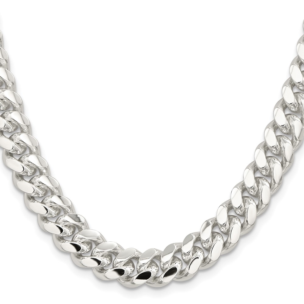 Sterling Silver 10.7mm Polished Domed Curb Chain (QDB300-26)