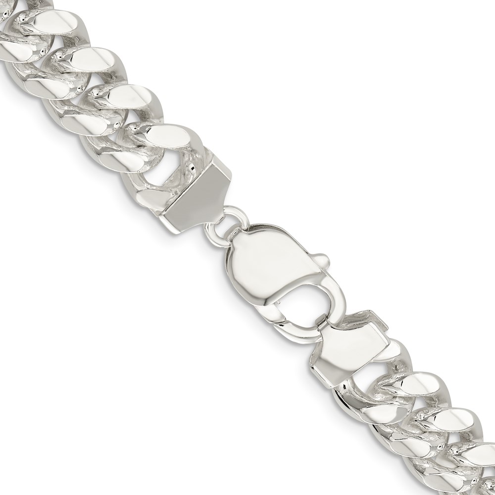 Sterling Silver 10.7mm Polished Domed Curb Chain (QDB300-26)