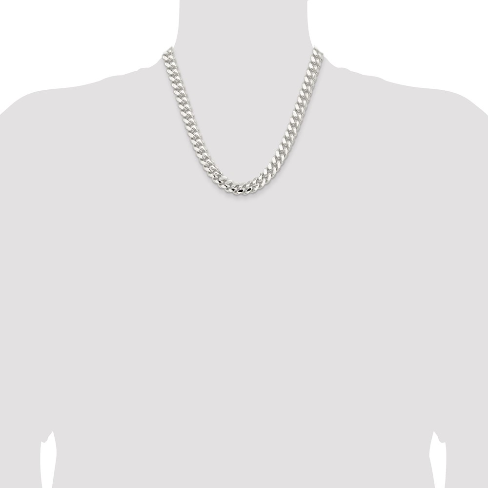 Sterling Silver 10.7mm Polished Domed Curb Chain (QDB300-20)