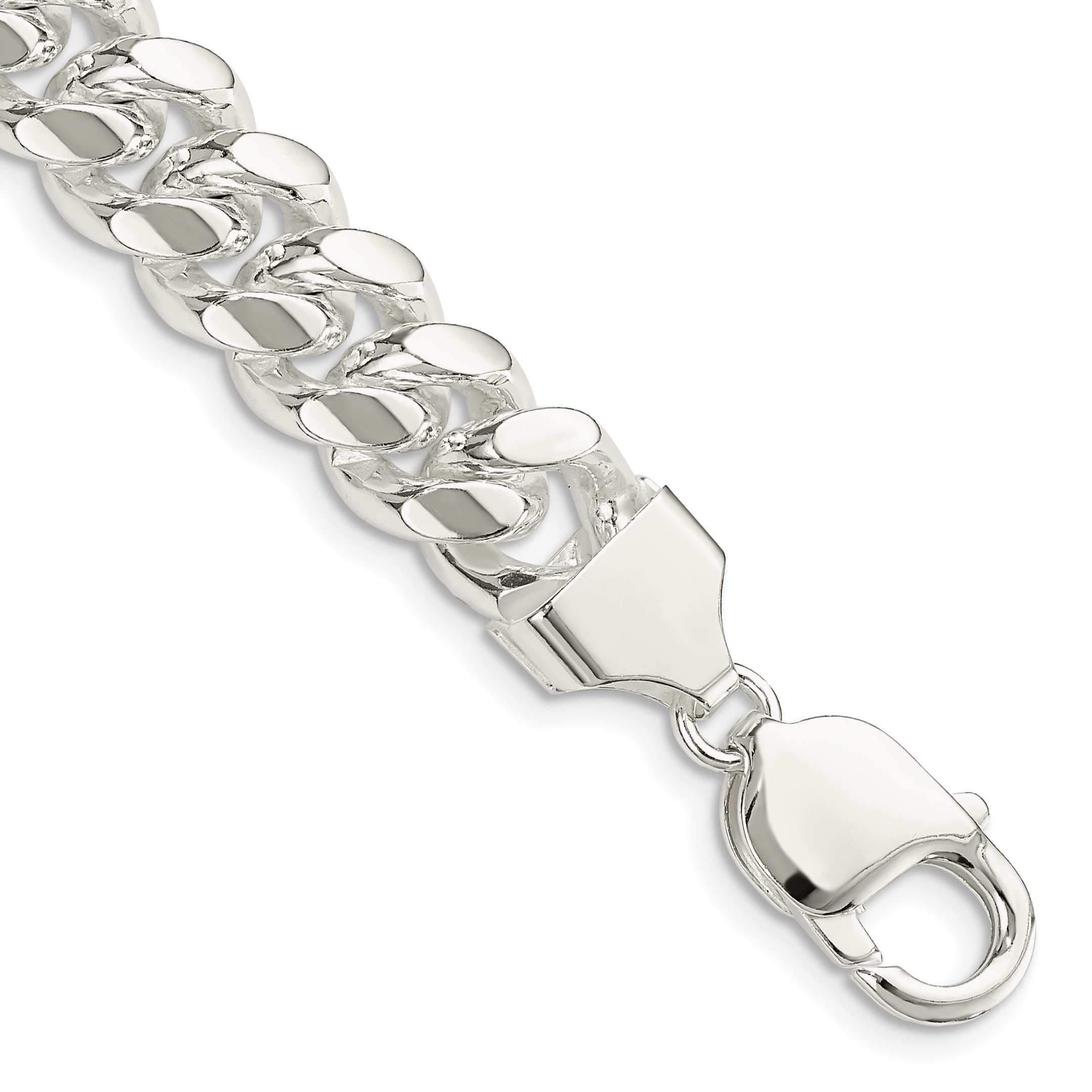 Sterling Silver 10.7mm Polished Domed Curb Chain (QDB300-10)