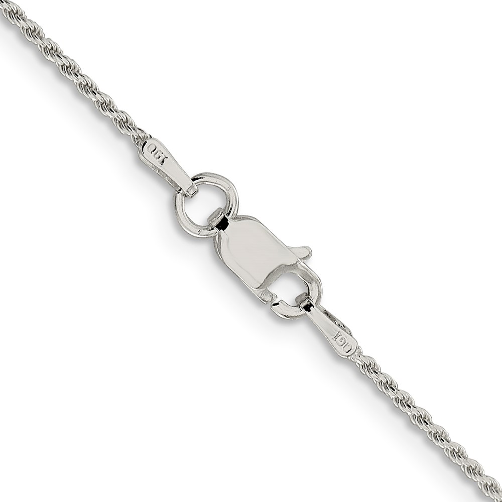 Sterling Silver 1.2mm Diamond-cut Rope Chain (QDC015-30)