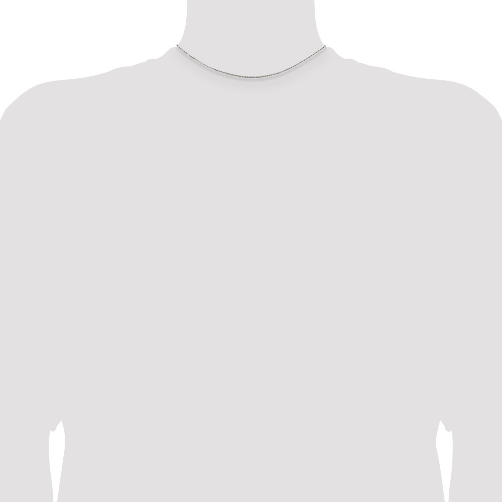Sterling Silver 1.2mm Diamond-cut Rope Chain (QDC015-14)