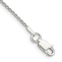 Sterling Silver 1.2mm Diamond-cut Rope Chain view 1
