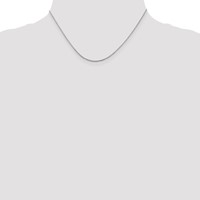 Sterling Silver Rhodium-plated 1.1mm Diamond-cut Rope Chain view 4