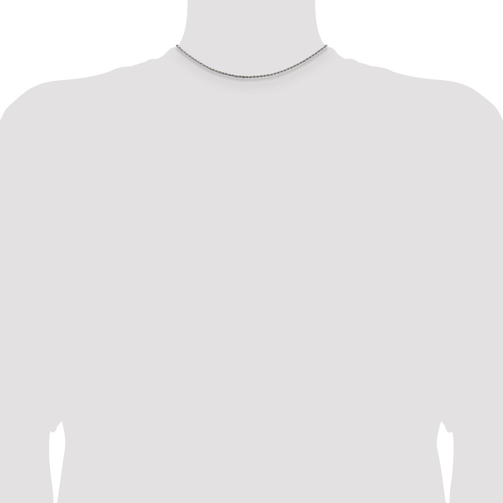 Sterling Silver 1.5mm Diamond-cut Rope Chain (QDC020-14)