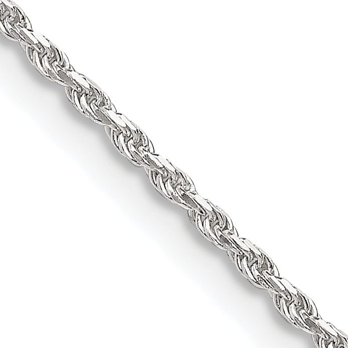 Sterling Silver 1.5mm Diamond-cut Rope Chain (QDC020-14)