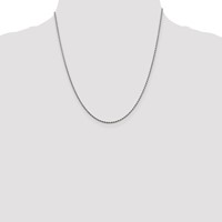 Sterling Silver Rhodium-plated 1.5mm Diamond-cut Rope Chain view 4