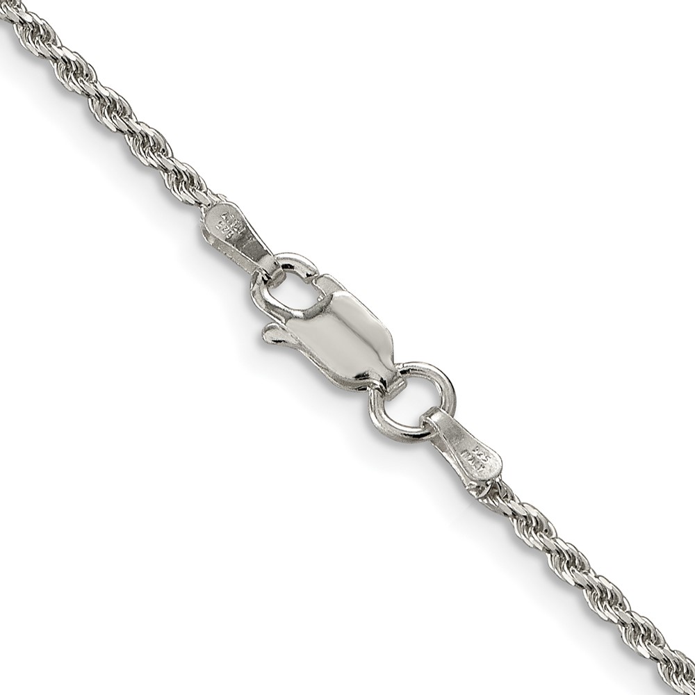 Sterling Silver 1.7mm Diamond-cut Rope Chain (QDC025-30)