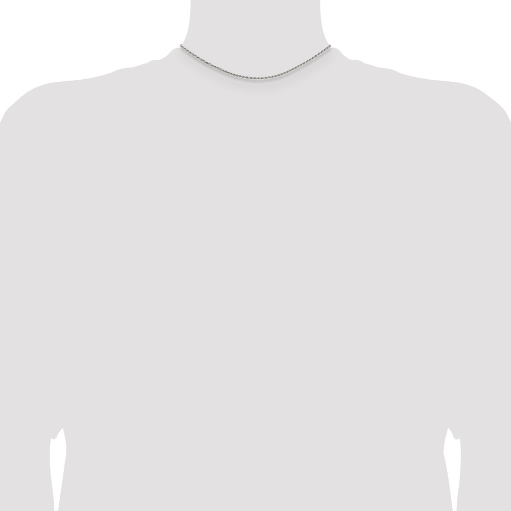 Sterling Silver 1.7mm Diamond-cut Rope Chain (QDC025-14)