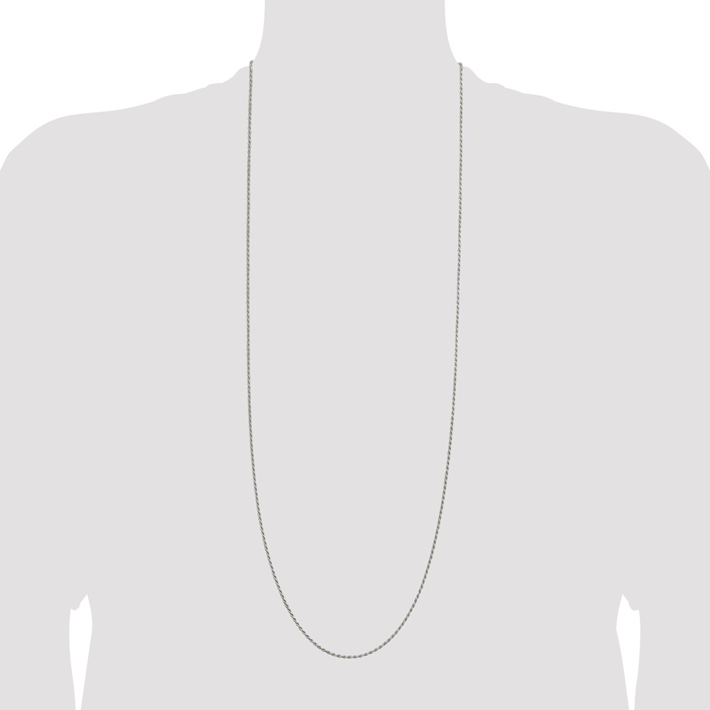 Sterling Silver 1.7mm Diamond-cut Rope Chain (QDC025-36)