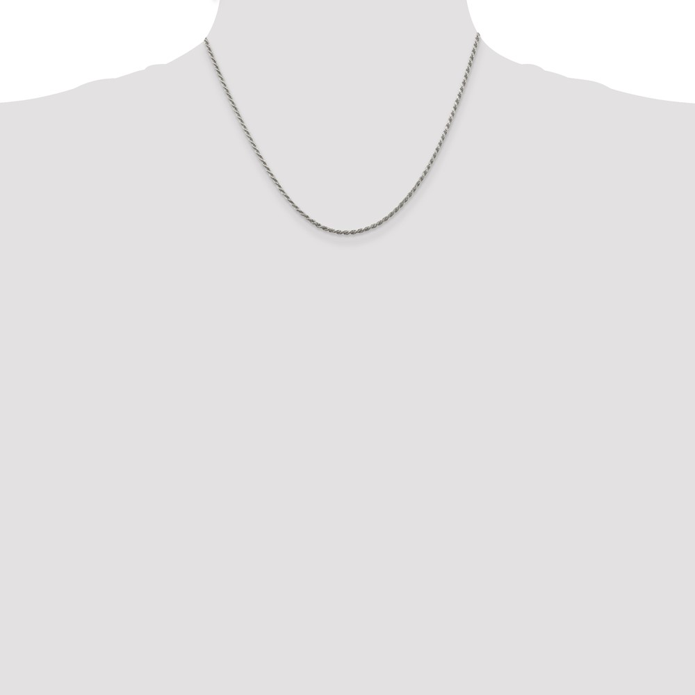 Sterling Silver 1.85mm Diamond-cut Rope Chain (QDC030-18)